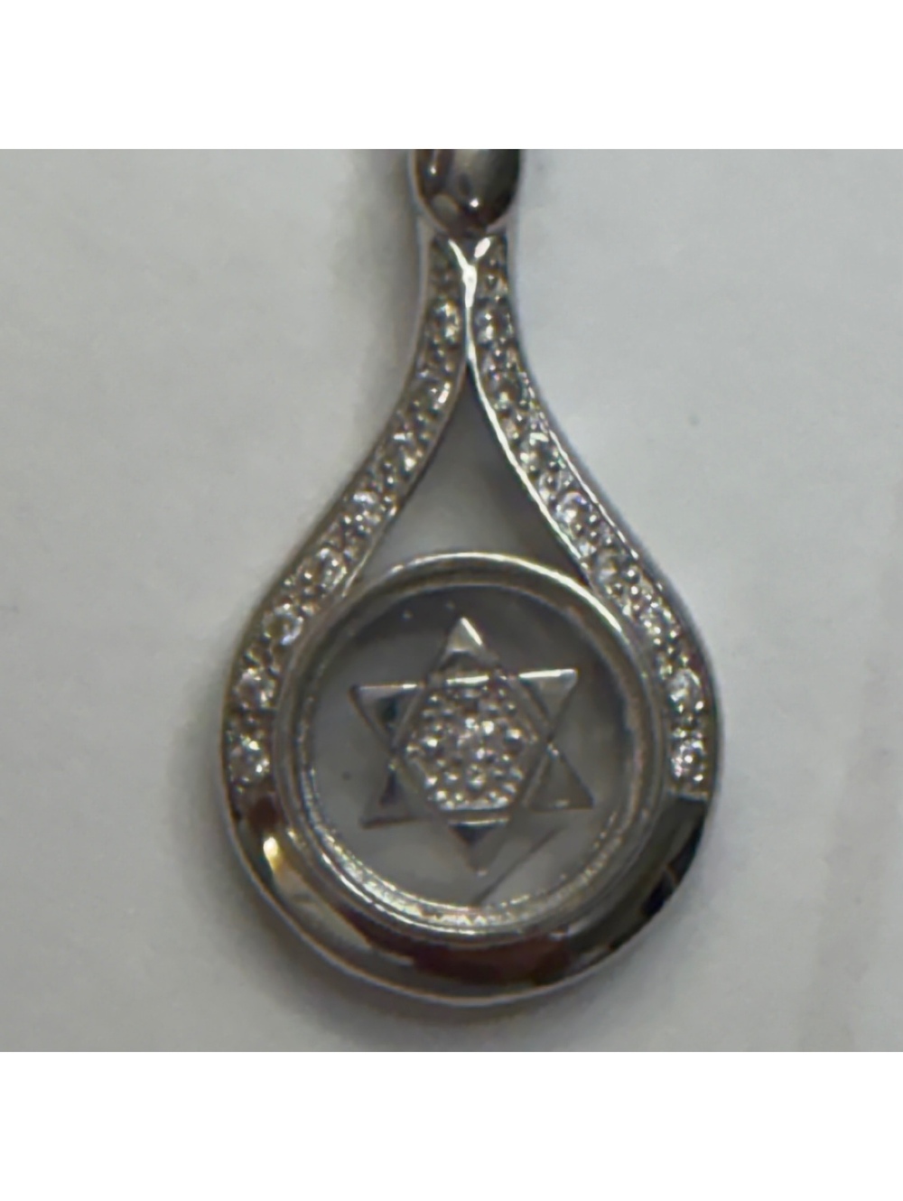 Floating Articulating Star of David Sterling silver necklace vintage